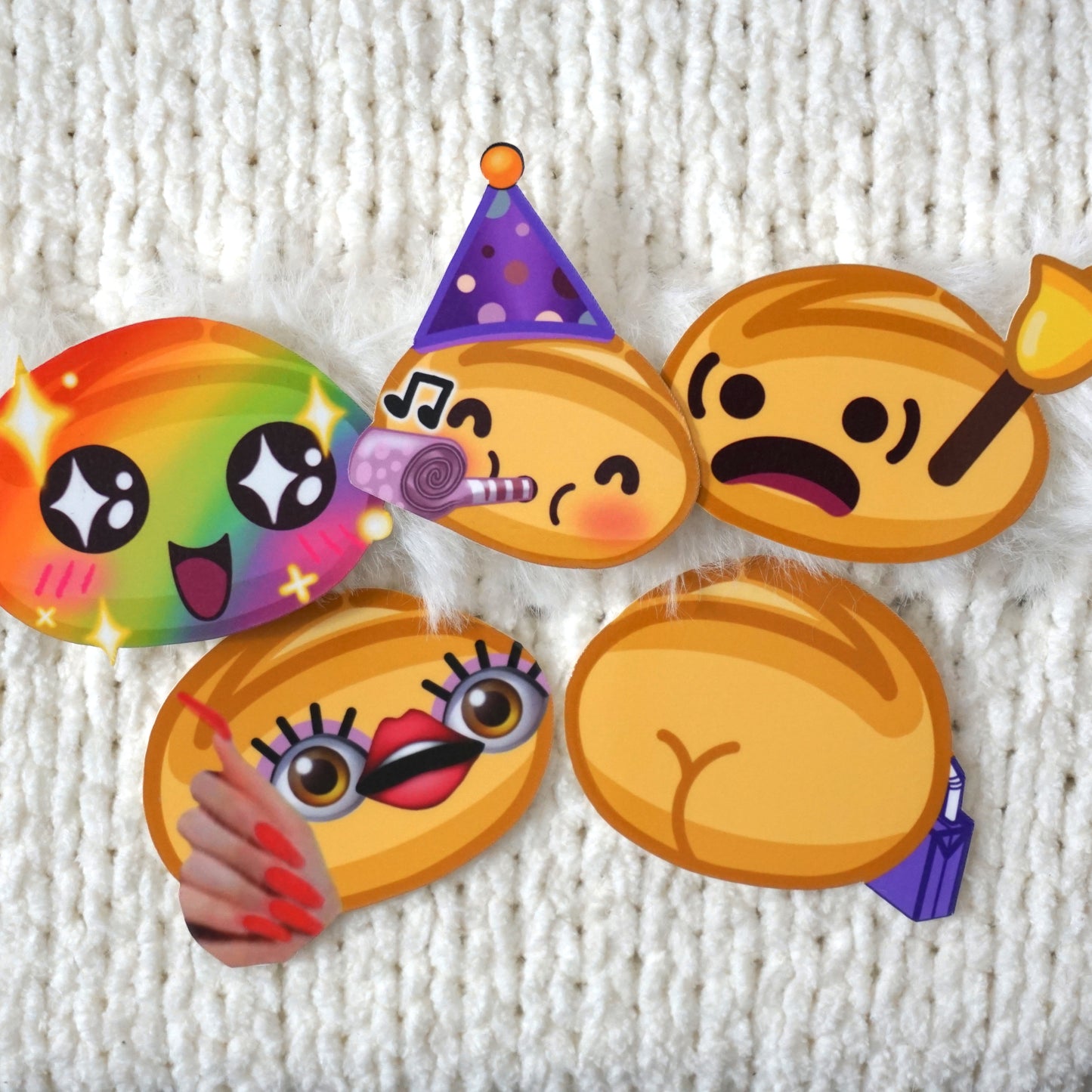 'Party' Sticker Five Pack