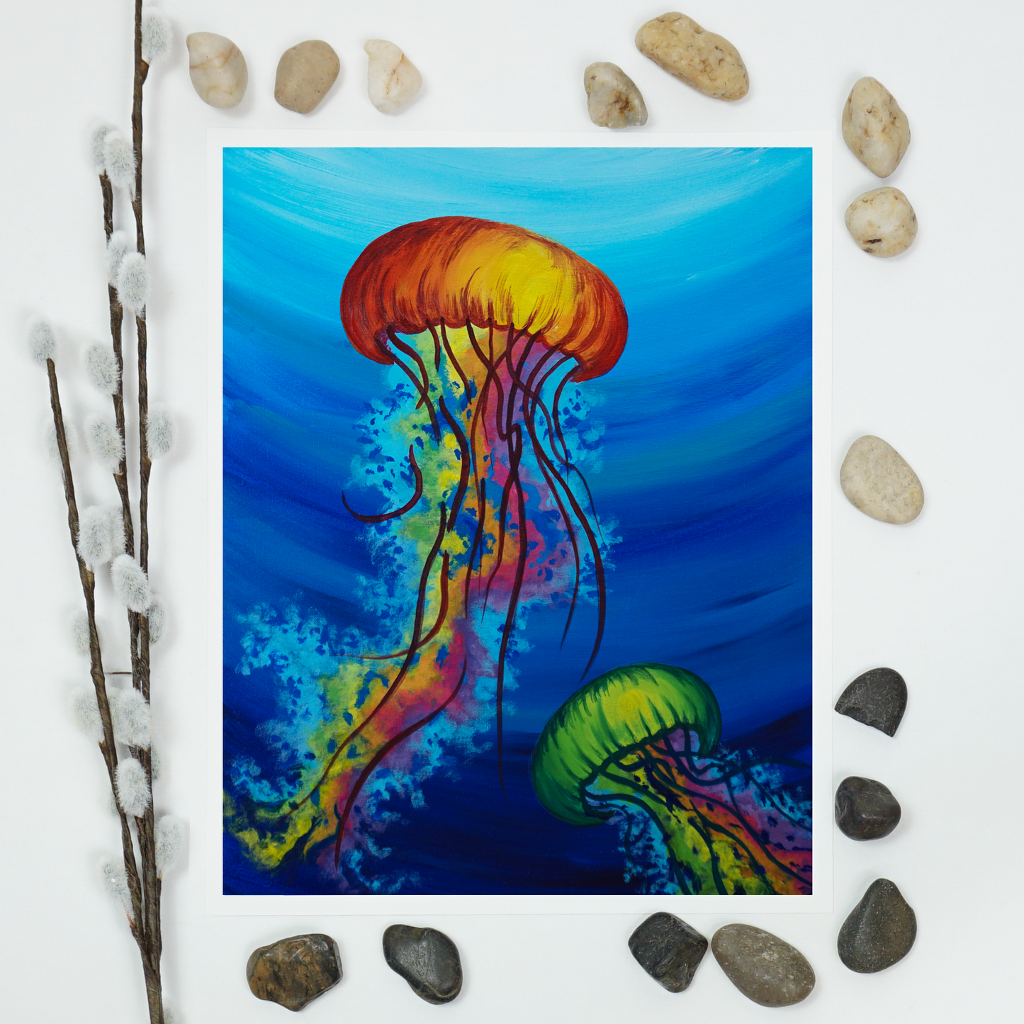 Rainbow Jellyfish Art Print