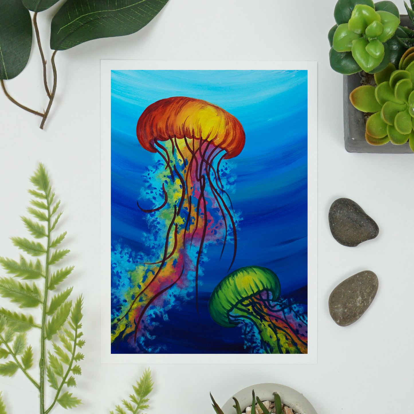 Rainbow Jellyfish Art Print