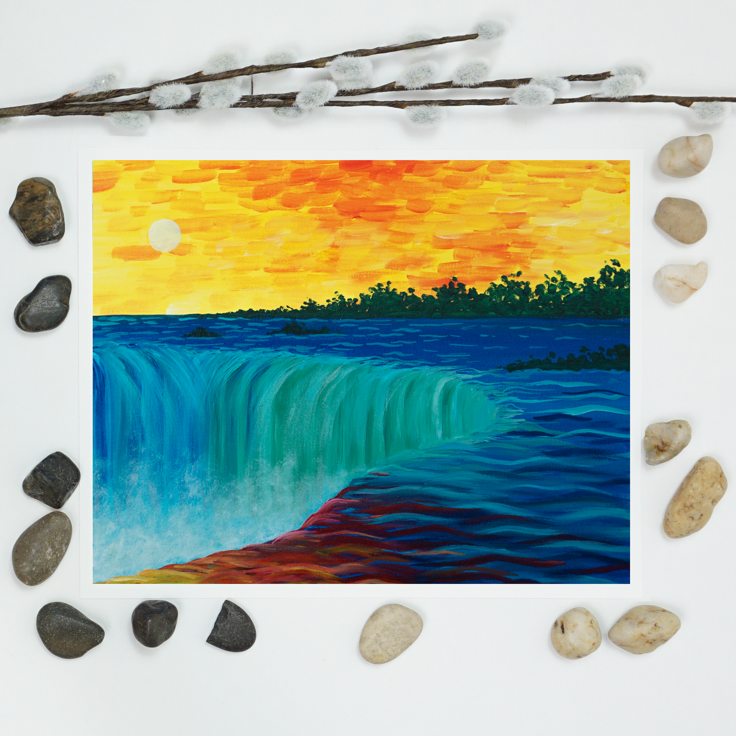 Sunset at Niagara Art Print