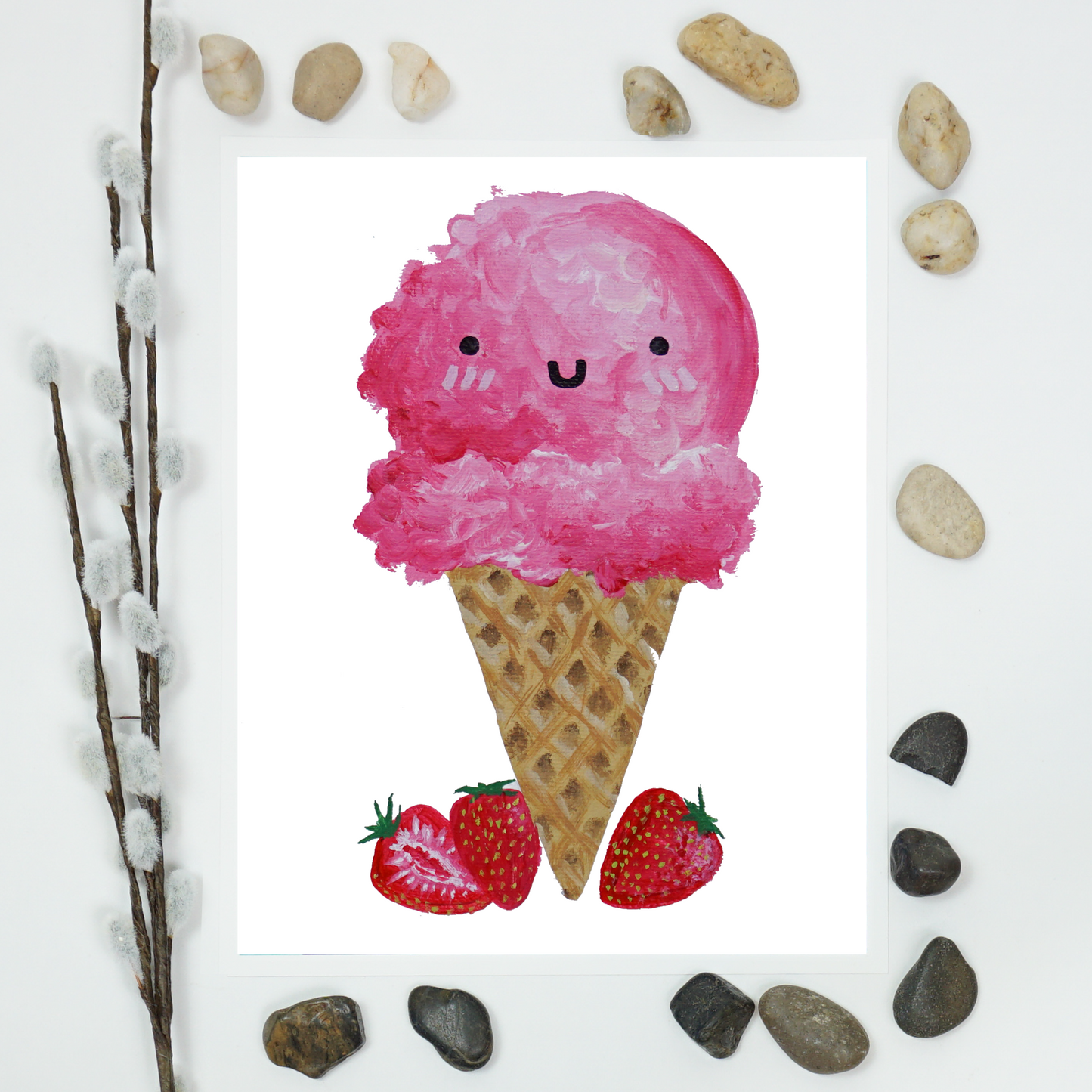 Uwu Ice Cream Art Print