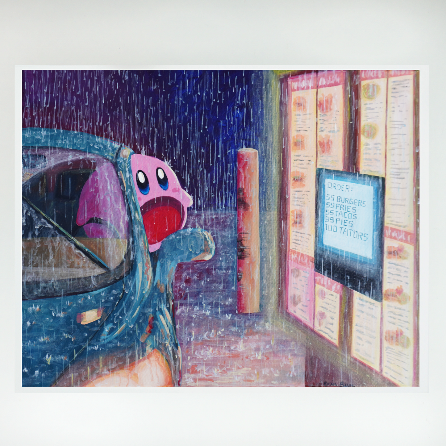 Kirby at the Drive-Thru Art Print