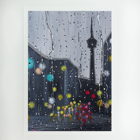 Rainy Day in Toronto Art Print