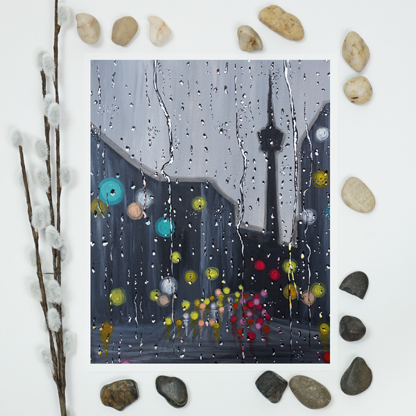 Rainy Day in Toronto Art Print