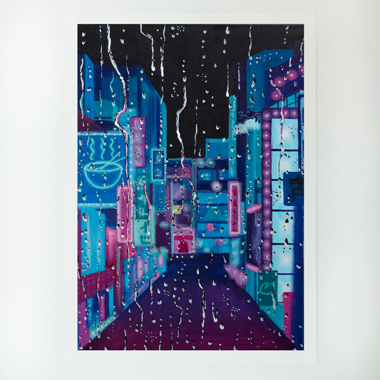 Rainy City Art Print