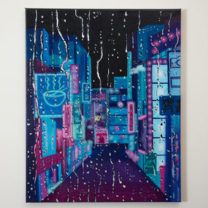Rainy City Original Painting