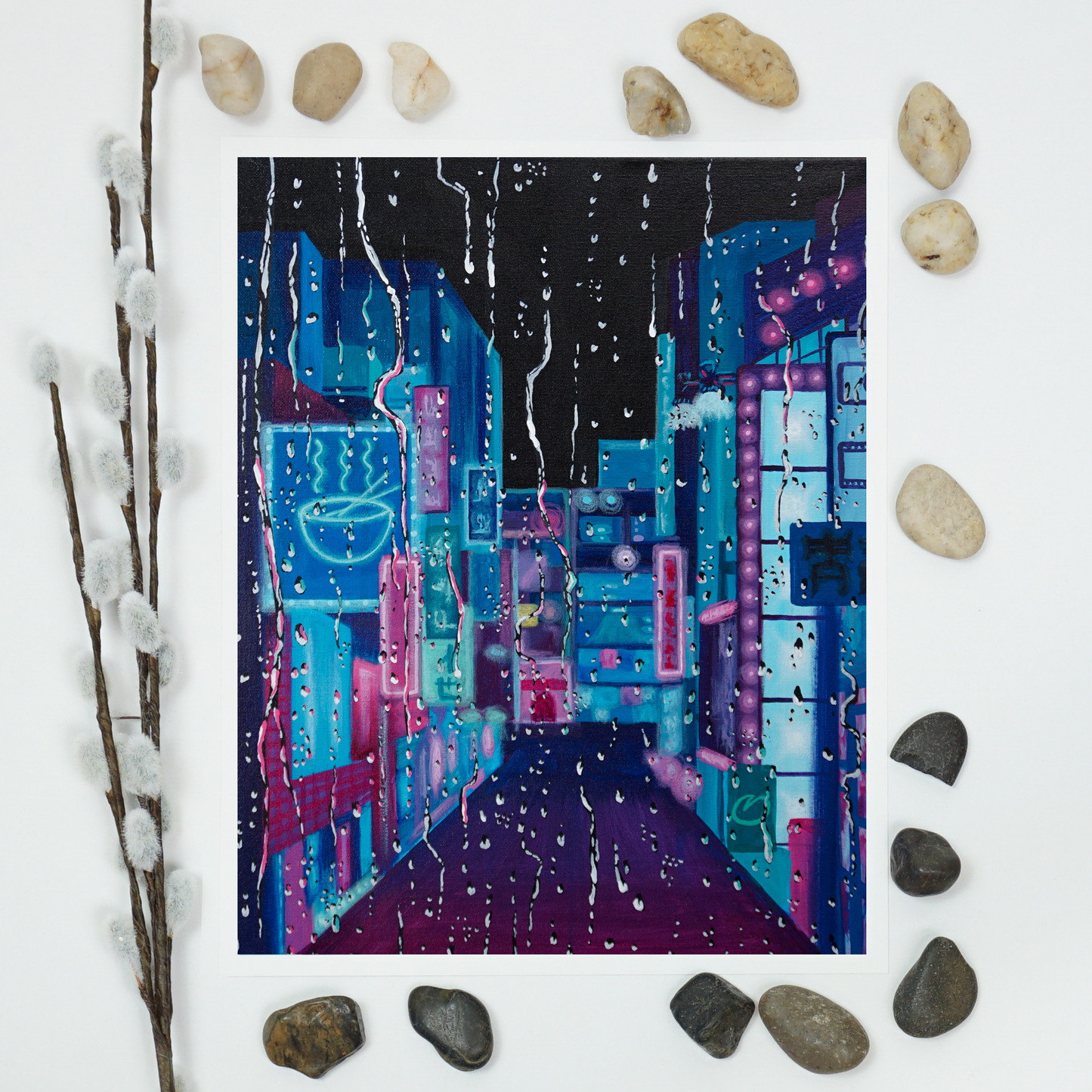 Rainy City Art Print