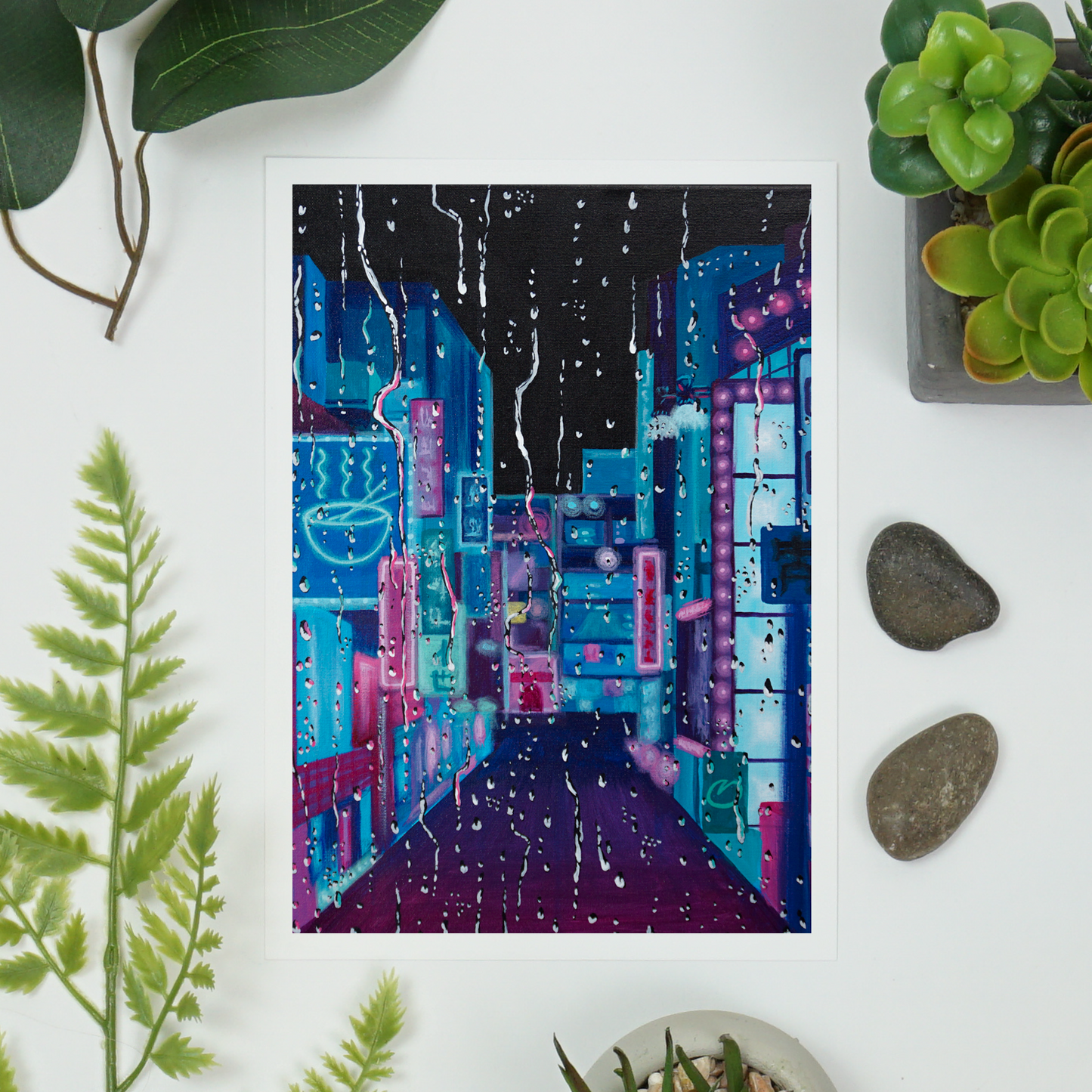 Rainy City Art Print