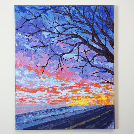 Winter Road Original Painting