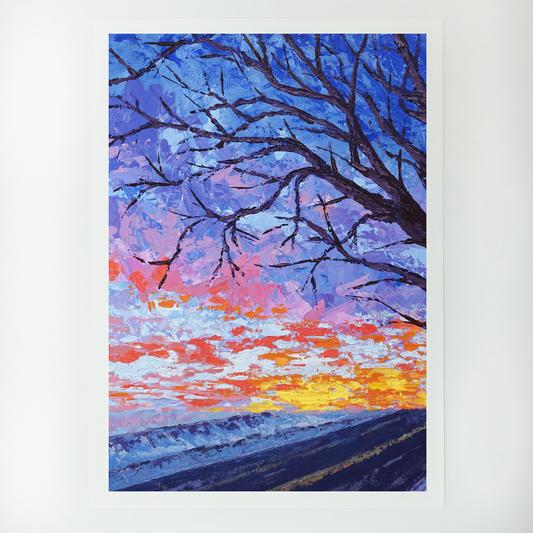 Winter Road Art Print