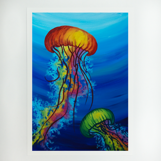 Rainbow Jellyfish Art Print