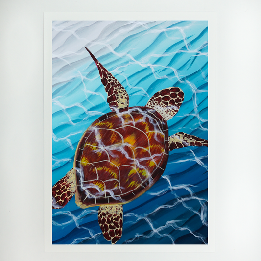 3000 Leagues Under the Sea (Turtle) Art Print